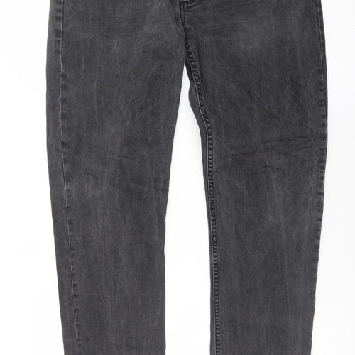 Burton Menswear Men's Grey Slim Fit Straight Jeans 32R