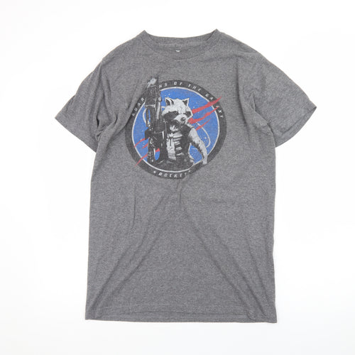 Jack of All Trades Men's Grey Guardians of the Galaxy Rocket T-Shirt M