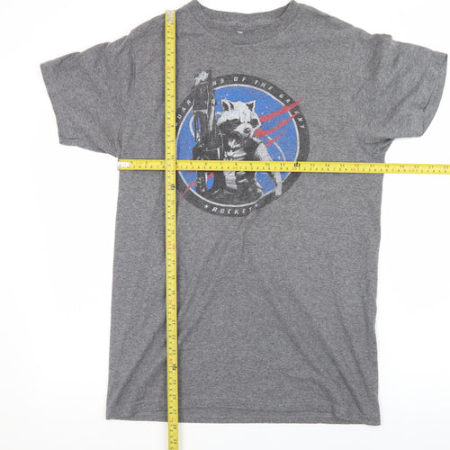 Jack of All Trades Men's Grey Guardians of the Galaxy Rocket T-Shirt M