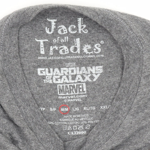 Jack of All Trades Men's Grey Guardians of the Galaxy Rocket T-Shirt M