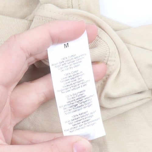 BoohooMAN Men's Beige Monaco Limited Edition Cotton T-Shirt M