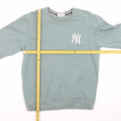 MLB Men’s Green Crew Neck Pullover Sweatshirt M Regular Fit
