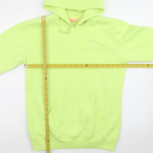 Lonsdale Unisex Green Pullover Hoodie Size 14 Fleece Regular Fit