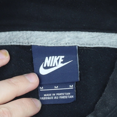 Nike Men's Black Pullover Hoodie Size M Regular Fit Sportswear