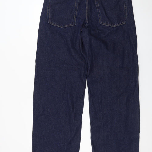 Denim Co. Women's Blue Wide-Leg Jeans Size 12 Relaxed Fit