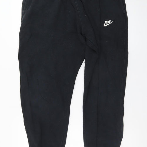 Nike Men's Black Jogger Sweatpants L Regular Fit Fleece Trousers