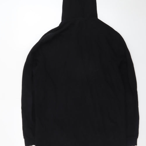 ASOS Women's Black Full Zip Hoodie Size M 100% Cotton Casual