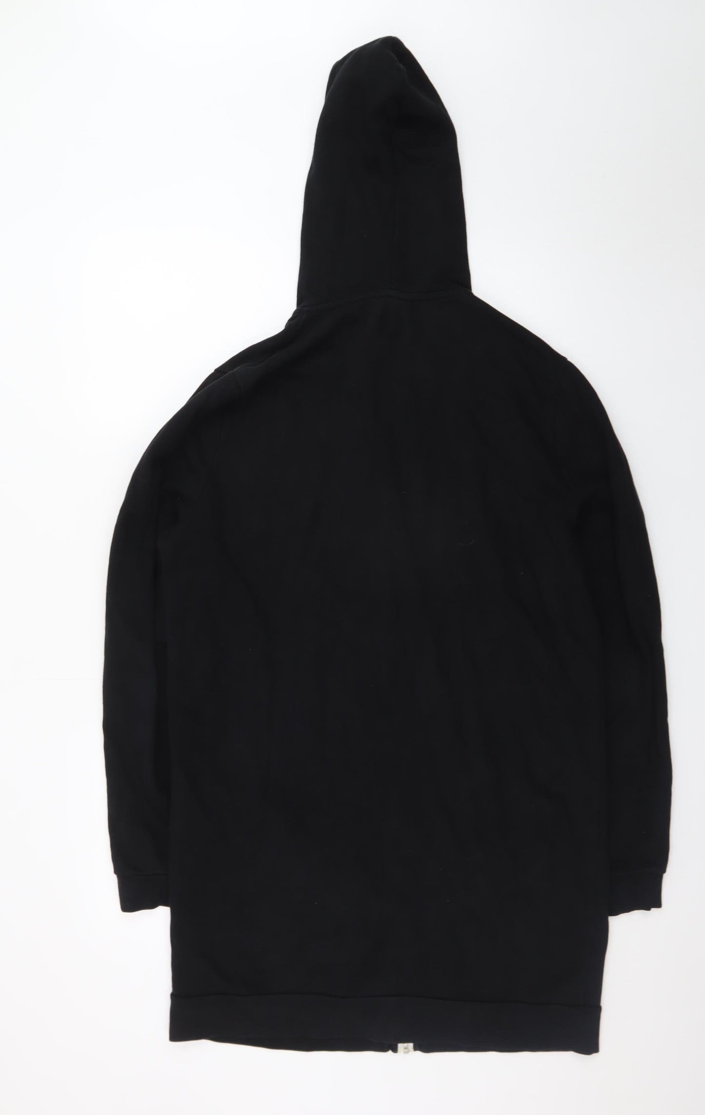 ASOS Women's Black Full Zip Hoodie Size M 100% Cotton Casual