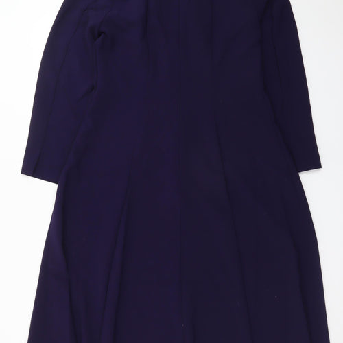 Hobbs Women’s Blue Long Sleeve A-Line Dress Size 12