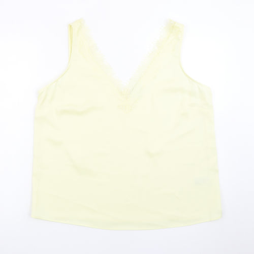Marks and Spencer Women’s Yellow Lace Trim Camisole Blouse Size 16