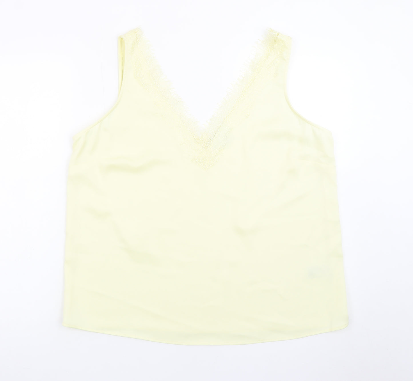 Marks and Spencer Women’s Yellow Lace Trim Camisole Blouse Size 16