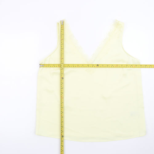 Marks and Spencer Women’s Yellow Lace Trim Camisole Blouse Size 16
