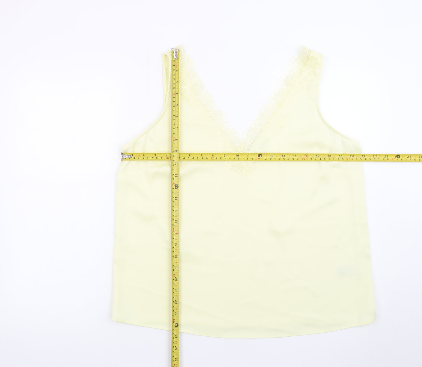 Marks and Spencer Women’s Yellow Lace Trim Camisole Blouse Size 16