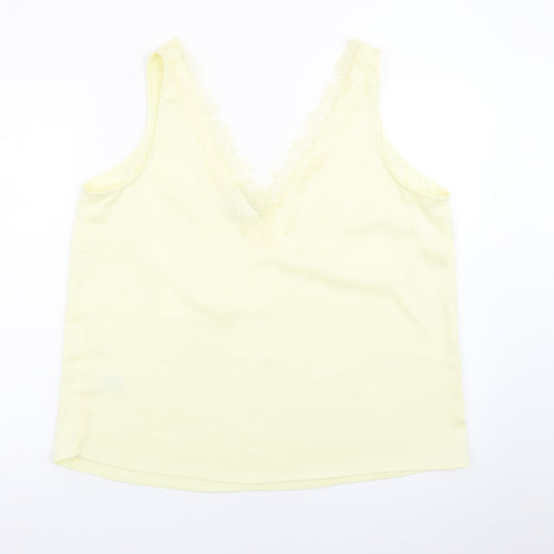 Marks and Spencer Women’s Yellow Lace Trim Camisole Blouse Size 16
