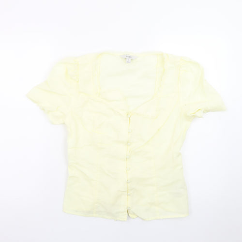 Marks and Spencer Womens Yellow Short Sleeve Blouse Size 12