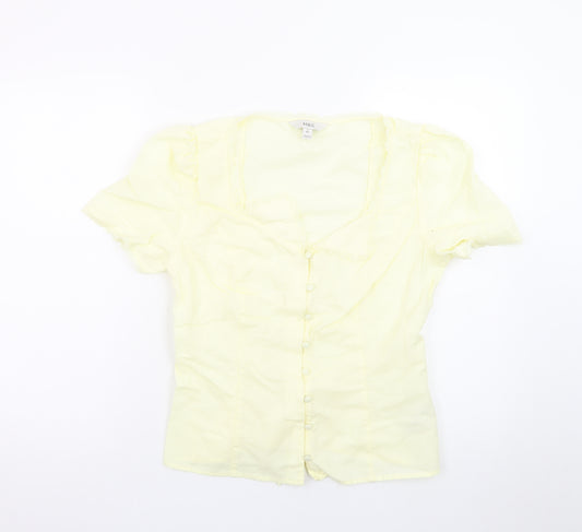Marks and Spencer Womens Yellow Short Sleeve Blouse Size 12