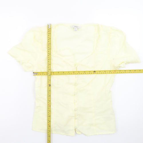 Marks and Spencer Womens Yellow Short Sleeve Blouse Size 12