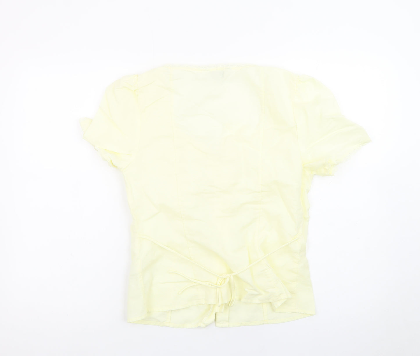 Marks and Spencer Womens Yellow Short Sleeve Blouse Size 12
