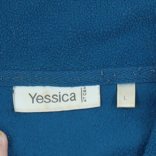 Yessica Unisex Blue Fleece Full Zip Jacket L Lightweight