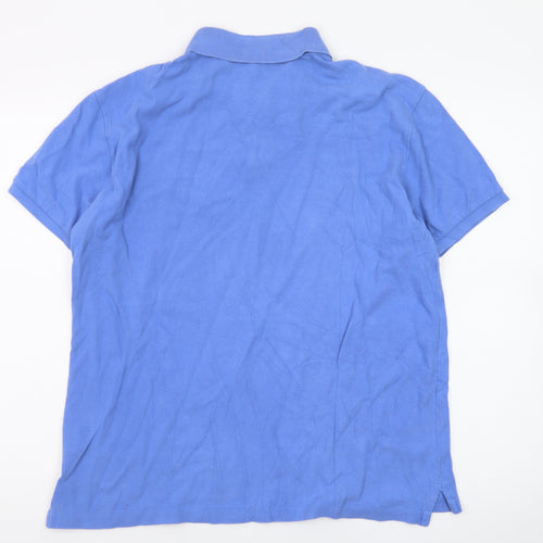 Ralph Lauren Men's Blue Slim Fit Cotton Polo Shirt L