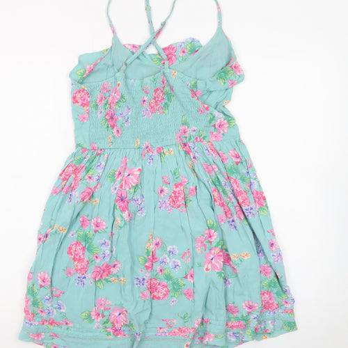 Pepe Jeans Womens Green Floral Slip Dress Size M Summer Boho
