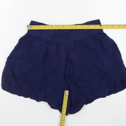 Next Women’s Blue Culotte Shorts Size 8 Lightweight Viscose