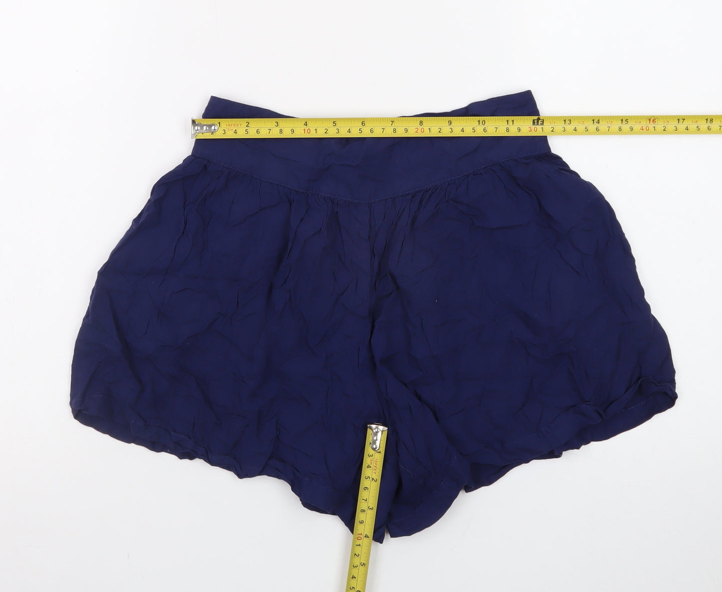 Next Women’s Blue Culotte Shorts Size 8 Lightweight Viscose