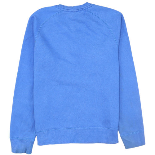 Nike Mens Blue Crew Neck Pullover Sweatshirt Size S Graphic Logo