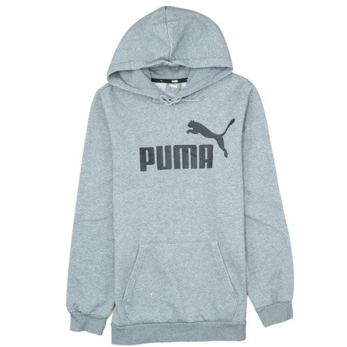Puma Mens Grey XS Pullover Hoodie Fleece Logo Sweatshirt