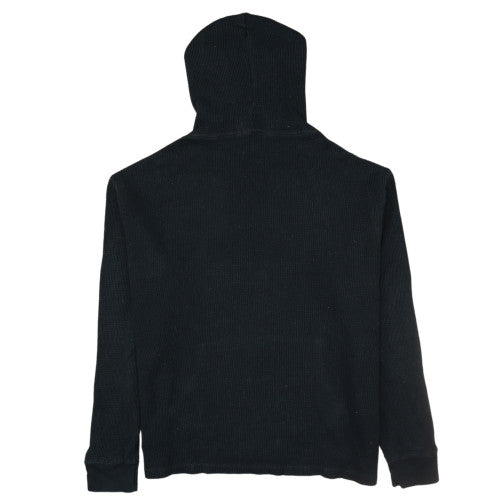 Polo Ralph Lauren Men's Black Knit Cotton Pullover Hoodie Size L