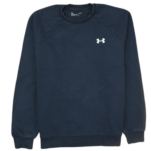 Under Armour Men's Navy Blue Loose Fit Crew Neck Sweatshirt M