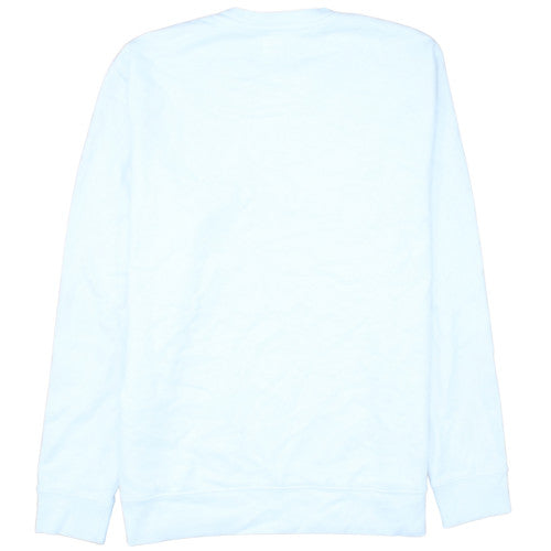 Levi's Women White Crew Neck Pullover Sweatshirt L Cotton Blend