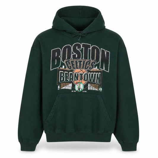 Front view of NBA Men’s Green Boston Celtics Pullover Hoodie, size S, Regular Fit
