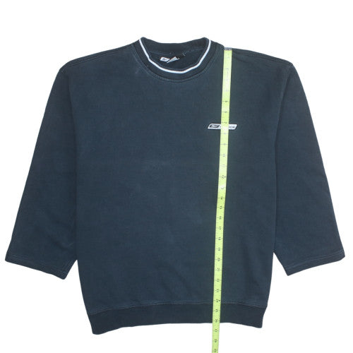 Reebok Men Blue XL Crew Neck Pullover Logo Sweatshirt