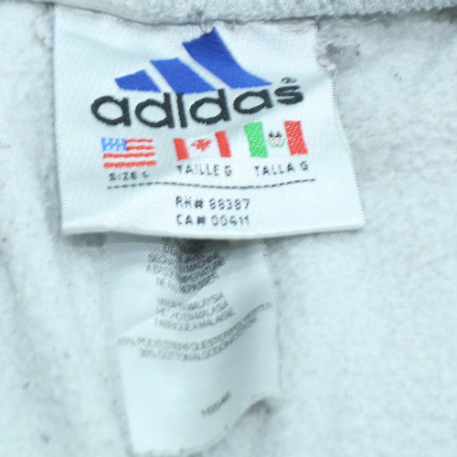 Adidas Men's Grey Fleece Jogger Sweatpants Size L Regular Fit