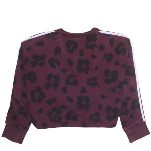 Adidas Women’s Burgundy Leopard 1/4 Zip Sweatshirt Size S