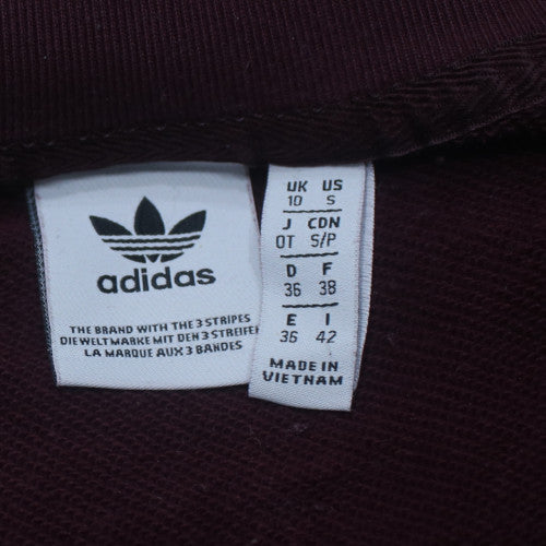 Adidas Women’s Burgundy Leopard 1/4 Zip Sweatshirt Size S