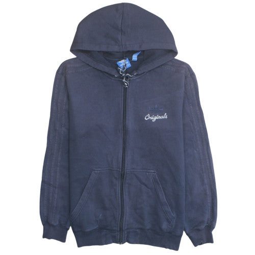 adidas Men's Blue Full Zip Hoodie Originals Logo Size M