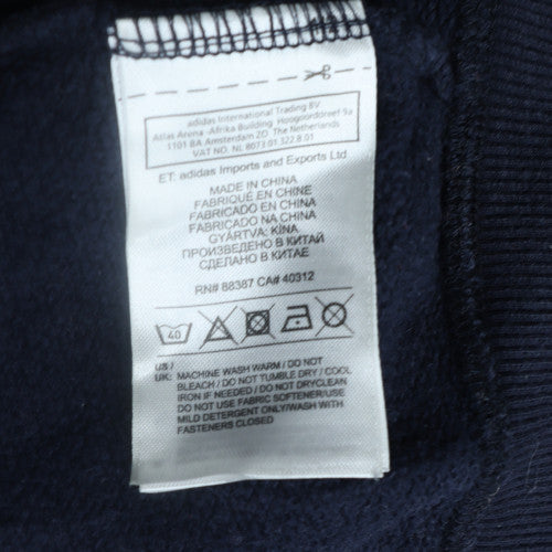 adidas Men's Blue Full Zip Hoodie Originals Logo Size M