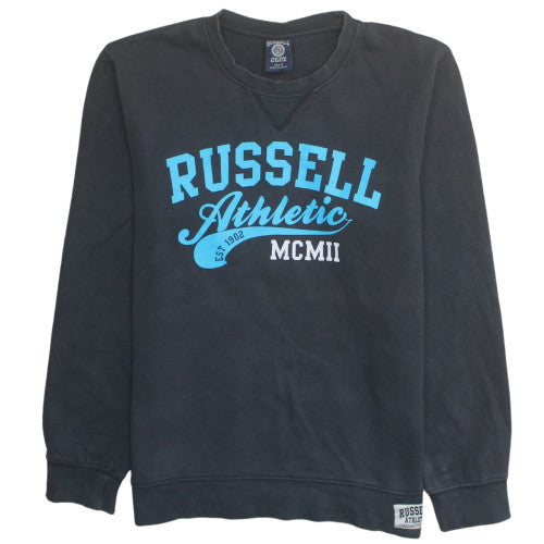 Russell Athletic Men's Black Small Crew Neck Pullover Sweatshirt