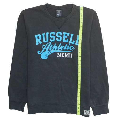 Russell Athletic Men's Black Small Crew Neck Pullover Sweatshirt