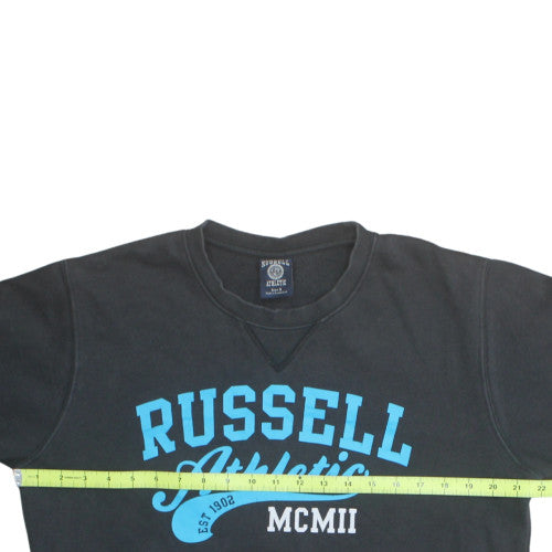Russell Athletic Men's Black Small Crew Neck Pullover Sweatshirt