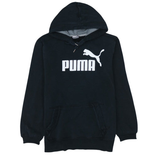 Puma Mens Black Pullover Hoodie L Fleece Sports Sweatshirt