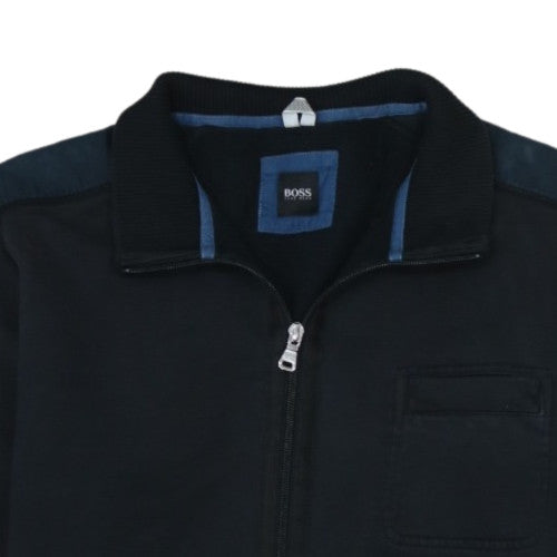 Hugo Boss Mens Black Full Zip Sweatshirt L Classic Fit