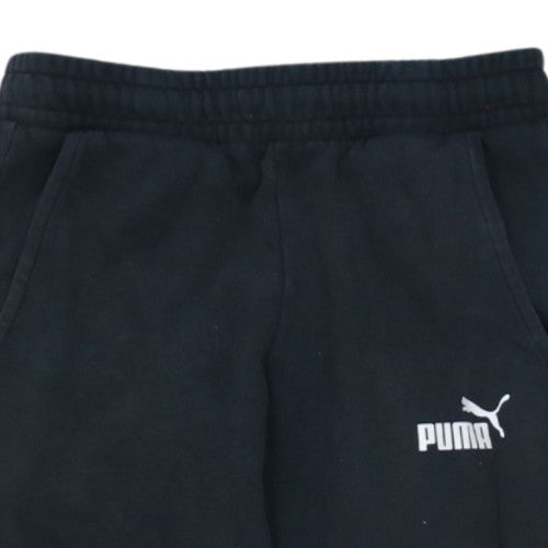 Puma Men’s Black Jogger Sweatpants Size S Regular Fit Fleece Trousers