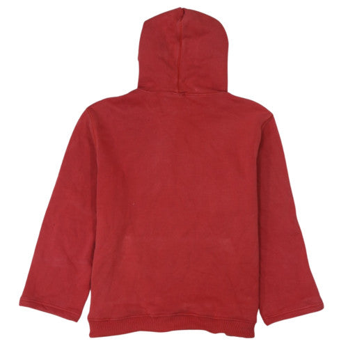 Nike Womens Red Pullover Hoodie L Cotton Blend Casual Sweatshirt