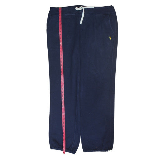 Ralph Lauren Men's Blue XL Fleece Sweatpants with Drawstring Waist