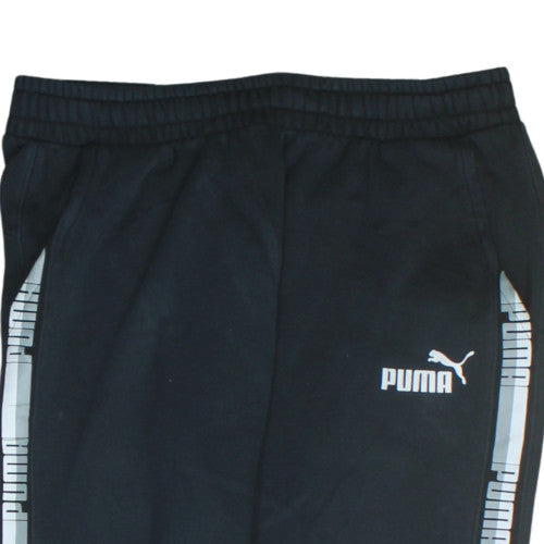 Puma Men Black L Jogger Activewear Tapered Sweatpants