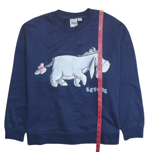 Disney Womens Navy Blue Eeyore Sweatshirt XL Graphic Pullover
