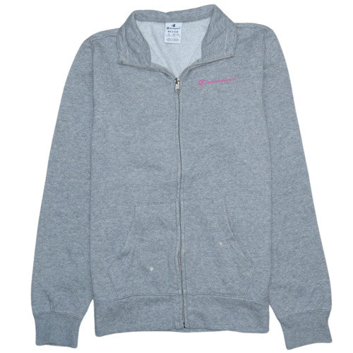 Champion Womens Grey Full Zip Sweatshirt Medium Hooded Style